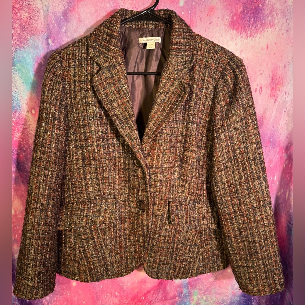 Coldwater Creek Women's Colorful Tweed Blazer